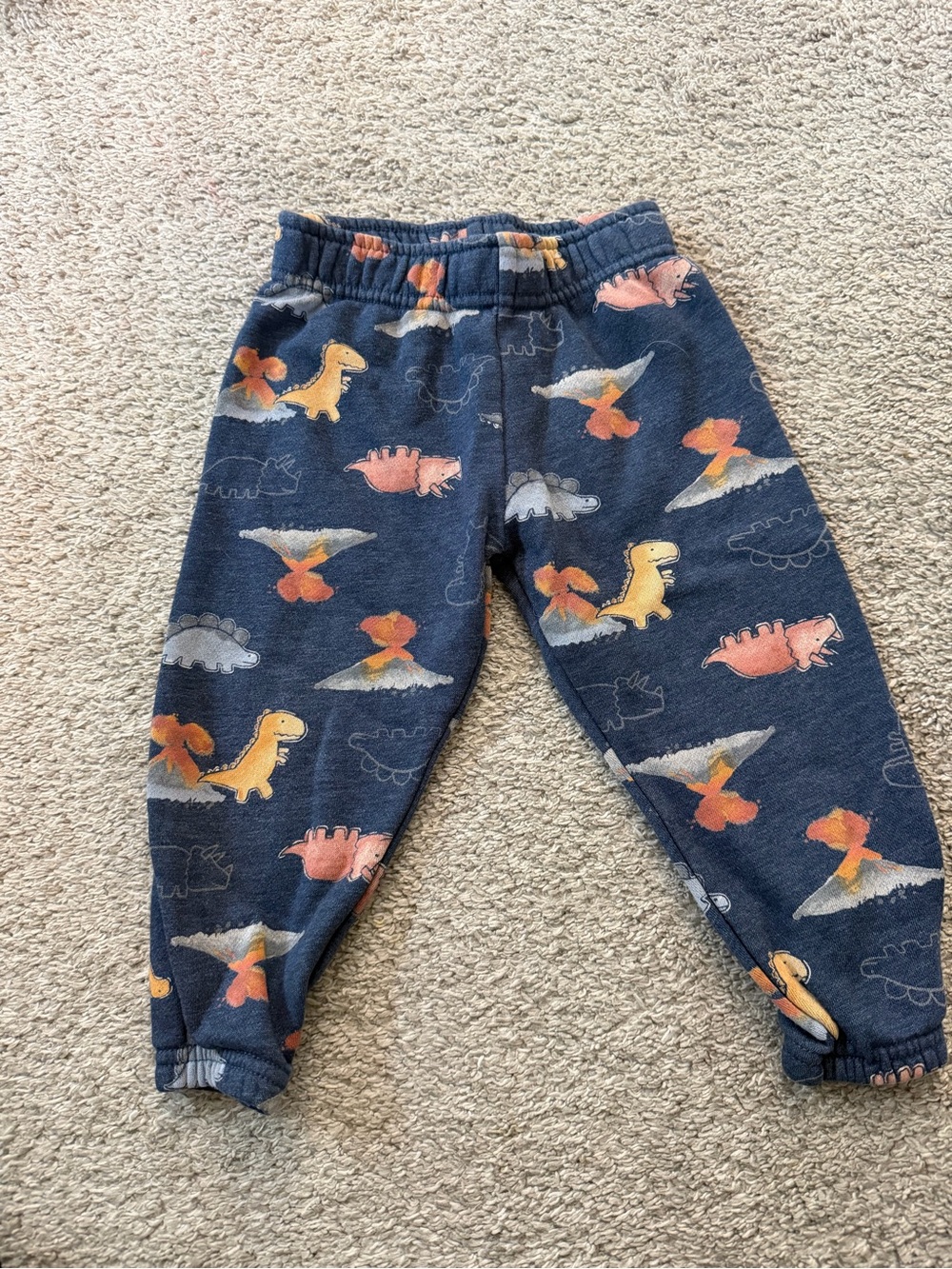 Garanimals Navy Dino Print Joggers with Orange & Pink Accents